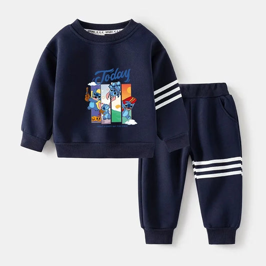 Stitch Sweatshirt and Pants Cotton Set
