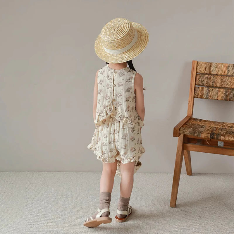 Organic Cotton Baby Girl 2-Piece Summer Set