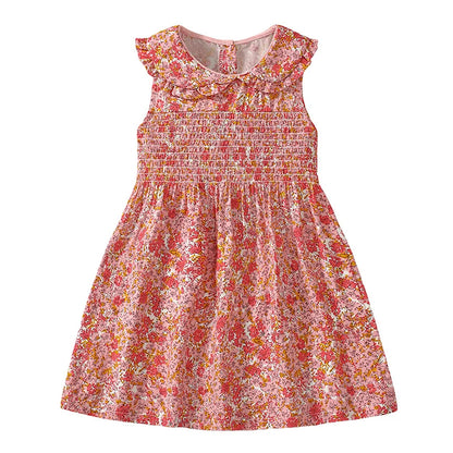 Peach 100% Cotton Summer Dress