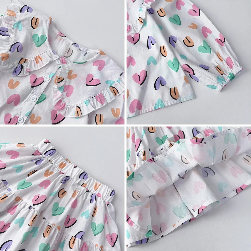 Two Piece Bow Top & Pleated Skirt Set