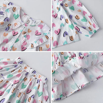 Two Piece Bow Top & Pleated Skirt Set