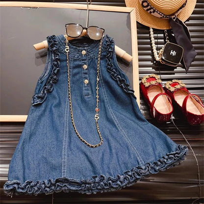 Sleeveless Denim Dress