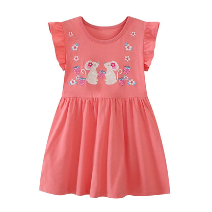 Flowers 100% Cotton Summer Dress