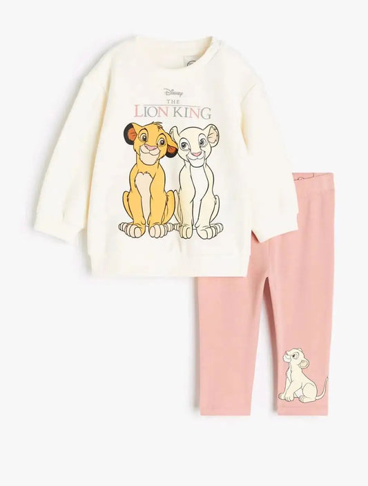 Cotton Cartoon Sweatshirt & Matching Pants Set