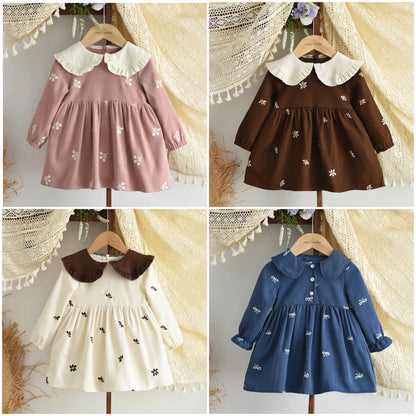 Doll Collar Floral Sweet and Cute Dress