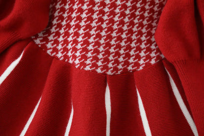 Butterfly Bow Plaid Princess Dress