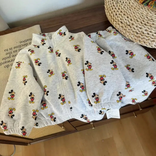 Mickey Mouse Zipper Sweatshirt & Matching Pants Set
