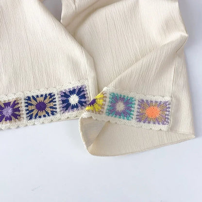 Flower Knitted Embroidered Lace Set