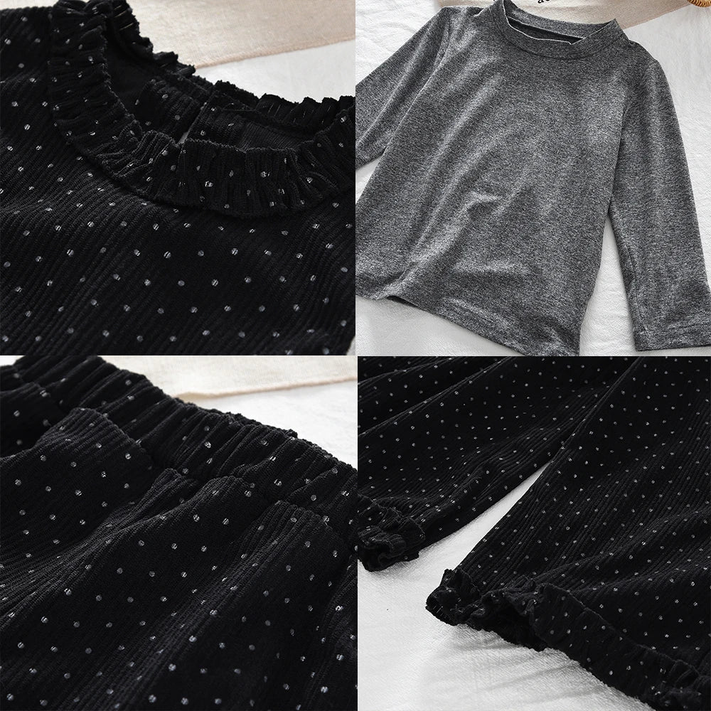 3-Piece Suit Long Sleeve Bottom Shirt, Vest & Pants Set