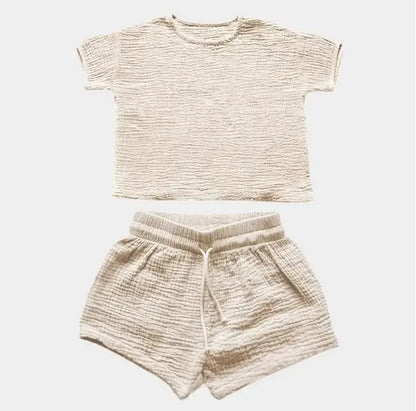 Summer 100% muslin cotton Shirt & Shorts Set – Light and Breezy!