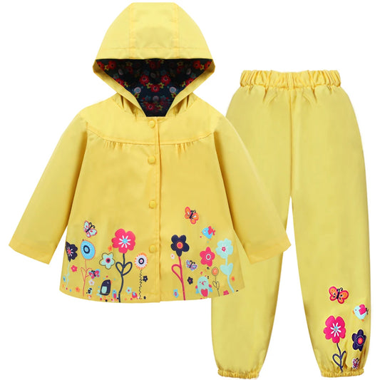 Waterproof 2-Piece Hooded Coat & Pants Set