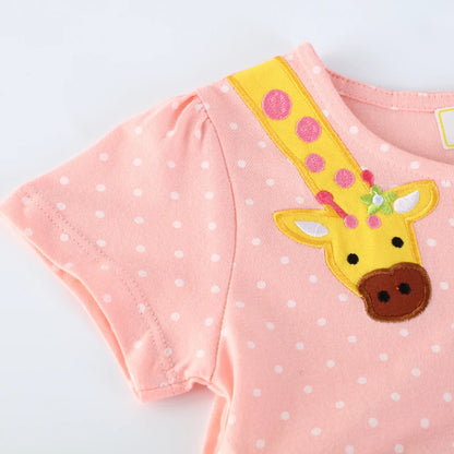 Summer Cotton Giraffes Dress