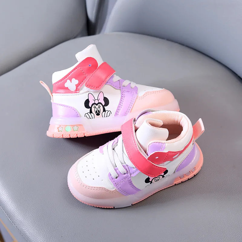 Disney Mickey and Minnie Mouse Kids' Sneakers with LED