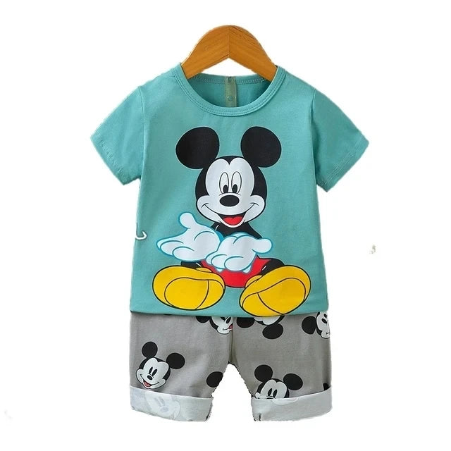 Mickey Mouse Cotton T-Shirt & Shorts Set