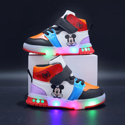 Disney Mickey and Minnie Mouse Kids' Sneakers with LED