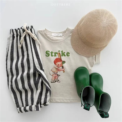 Vintage Linen Cotton Stripe Pants for Kids – Stylish & Comfortable!