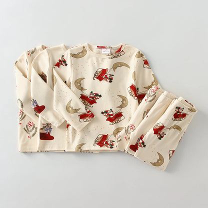 Christmas Soft Knitted Cotton Pajamas Set