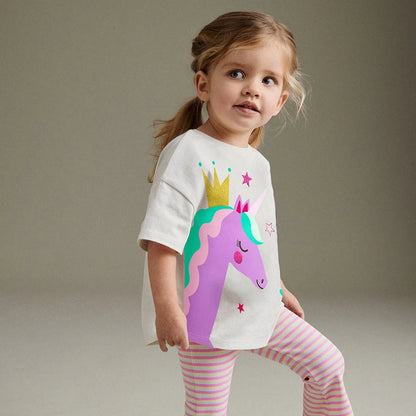 Dreamy Unicorn 100% Cotton T-Shirt & Shorts Set