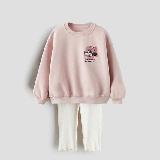 Minnie Mouse Cotton Top & Leggings Set