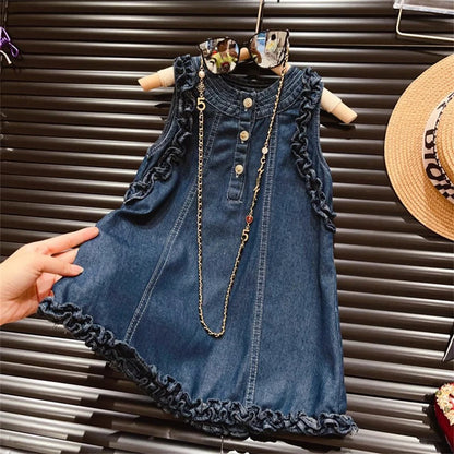 Sleeveless Denim Dress