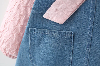 Girl Bow Denim Dress – Adorable Spring & Fall Outfit