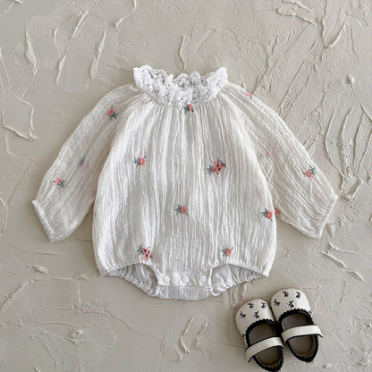 Bubble Romper Long Sleeve Soft Jumpsuit