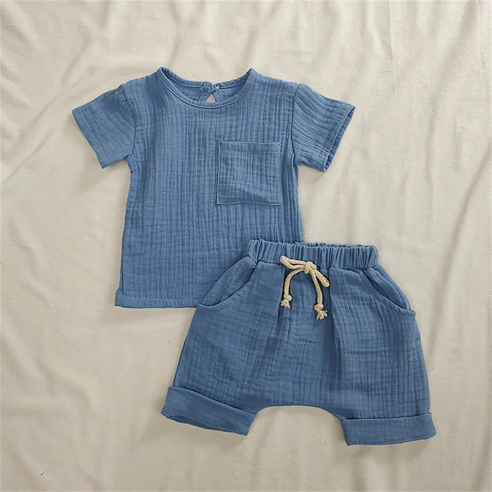 Cotton 2 Pieces Outfit Set T-Shirt & Shorts