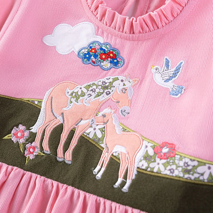 Horses 100% Cotton Summer Dress