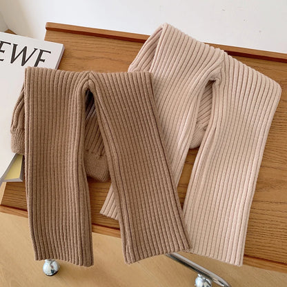 Knitted Trousers With Elastic Waist