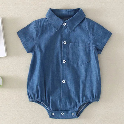 Solid Denim Brother And Sister Jumpsuit