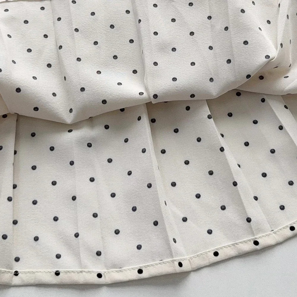 Bow Top & Polka Dot Skirt Set