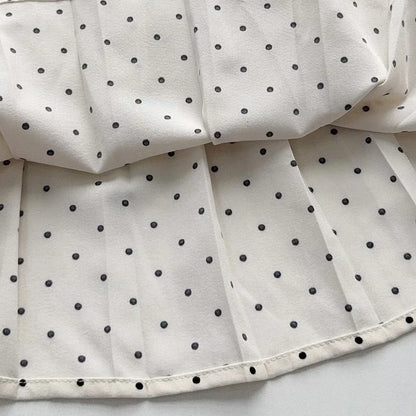 Bow Top & Polka Dot Skirt Set