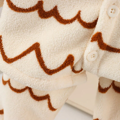 Pajama Suit with Thickened Coral Velvet Set