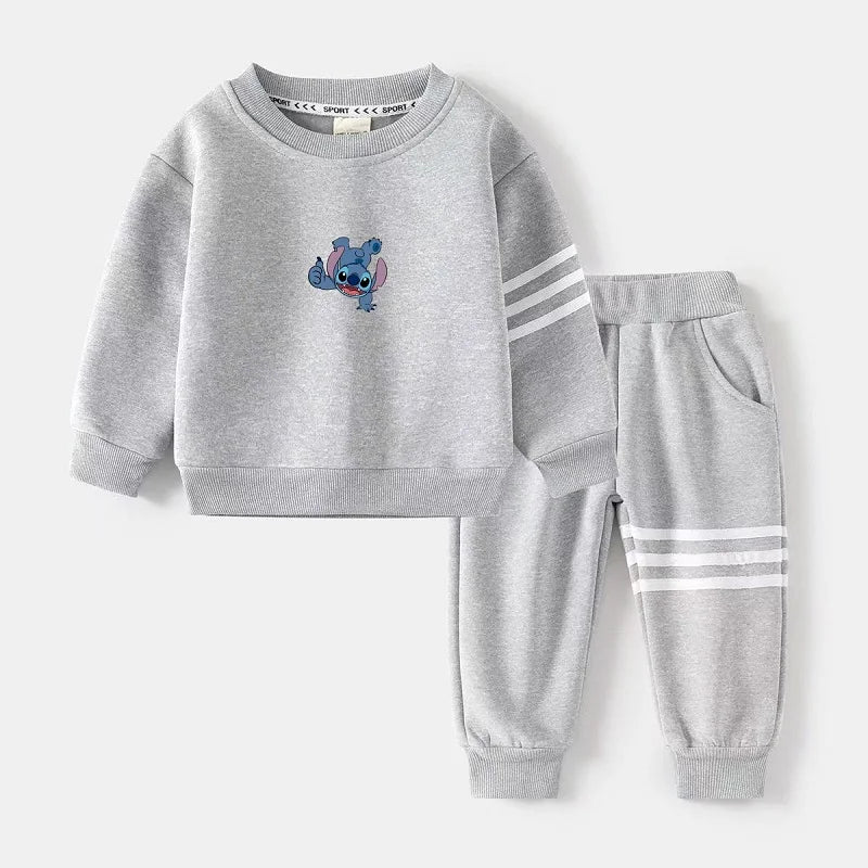 Stitch Sweatshirt and Pants Cotton Set