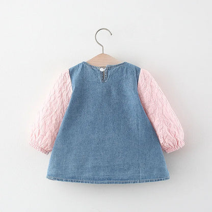 Girl Bow Denim Dress – Adorable Spring & Fall Outfit