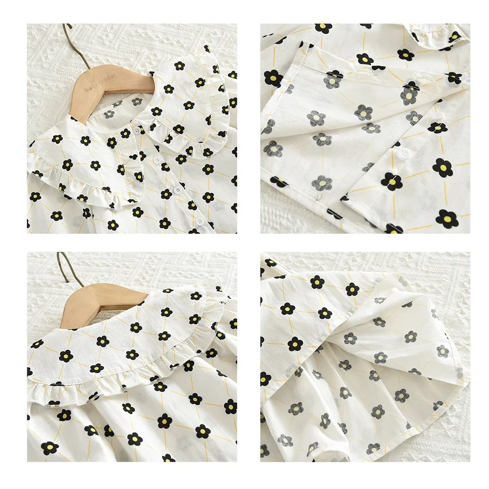 Two Piece Bow Top & Pleated Skirt Set