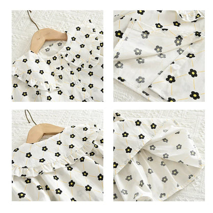 Two Piece Bow Top & Pleated Skirt Set