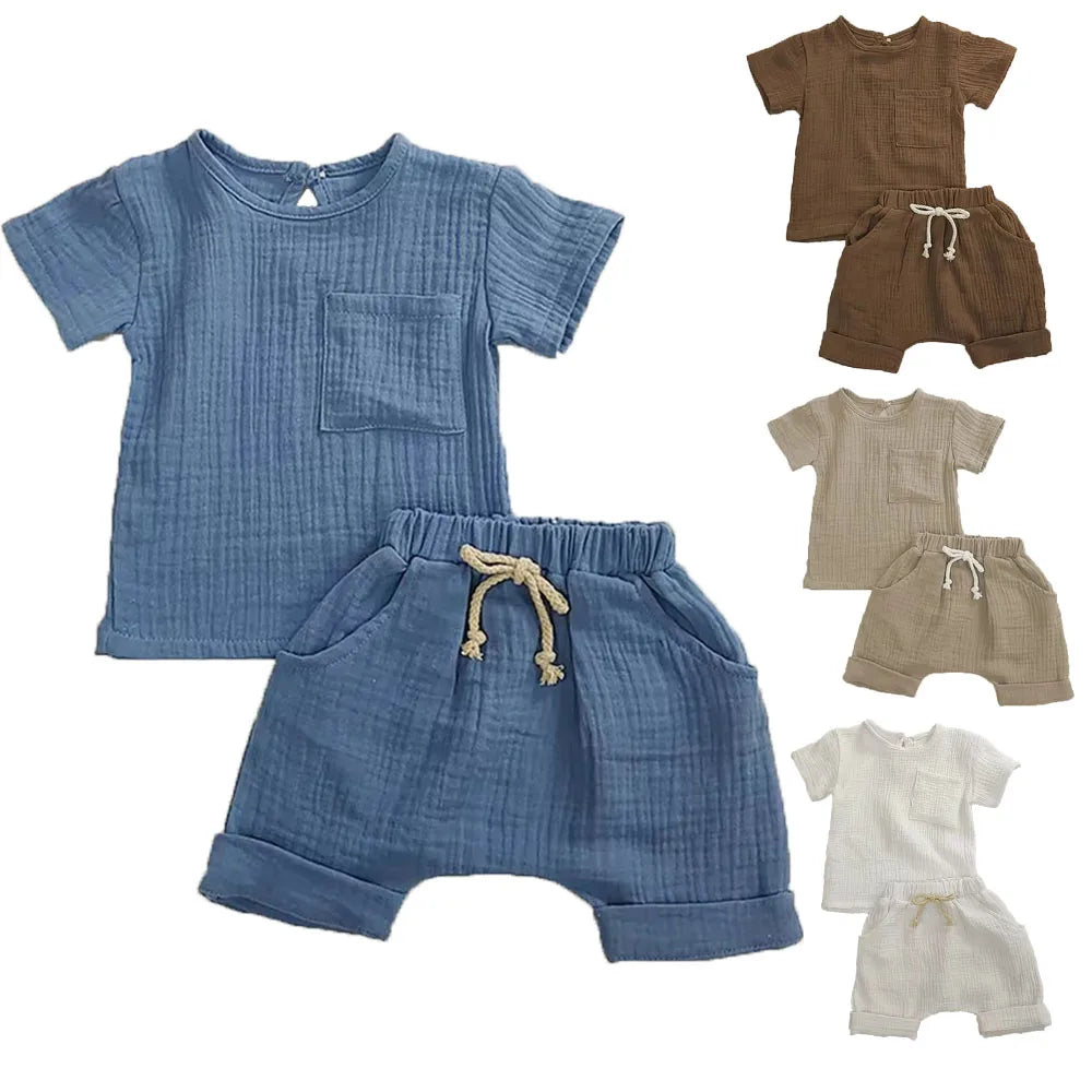 Cotton 2 Pieces Outfit Set T-Shirt & Shorts