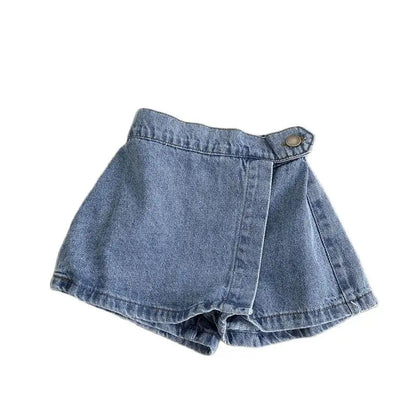 Denim Shorts-Skirt