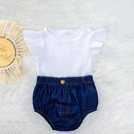 100% Cotton Summer Set with Stripes