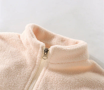 Warm Freece Plush Thickened Cardigan Top & Pants Set