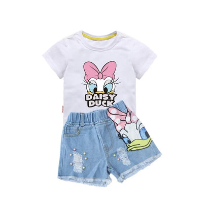 Daisy Duck Girls' Summer Outfit – Sparkling & Stylish!