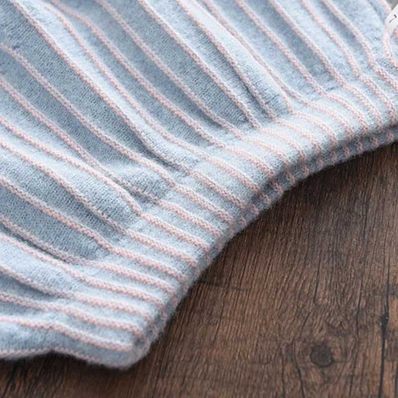 Flower Winter Thick Sweater & Pleated Skirt Two-piece Set