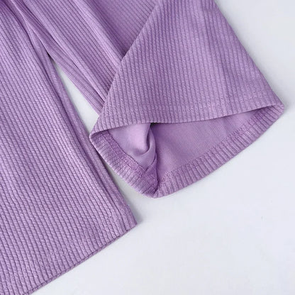 Striped Long Sleeve Top And Pants Two-Piece Set