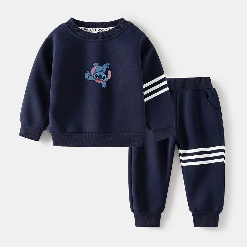 Stitch Sweatshirt and Pants Cotton Set