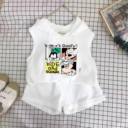 Mickey Mouse Kids' Summer Set – T-Shirt Vest & Shorts