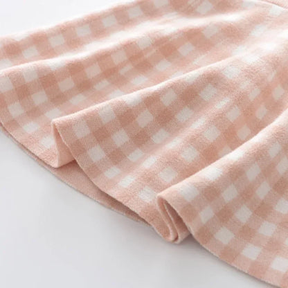 Sweater Cardigan & Pleated V-Neck Camisole Dress Set