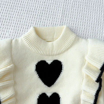 Love Sweater Top & Pleated Skirt 2-Piece Set