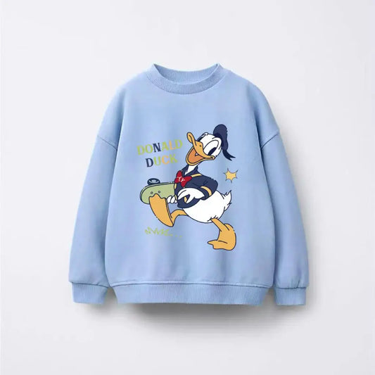Happy Donald Duck Sky Blue Hoodie