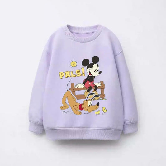 Mickey Mouse & Pluto Lavender Hoodie